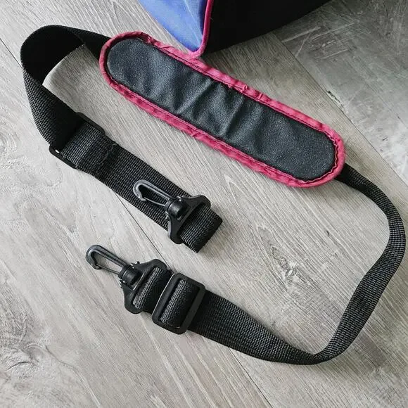 Nike Duffle Gym Bag Retro Vintage 90s Y2K Colorful Purple Pink Strap Zip - Picture 9 of 16